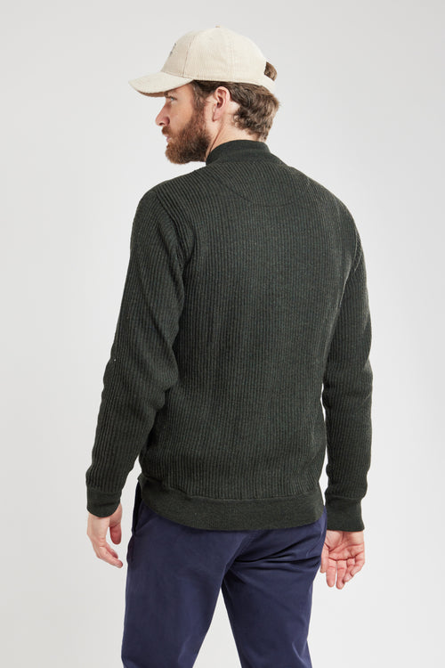 Gesteppte Strickjacke mit Reißverschluss – Wolle - Armor-lux - 3