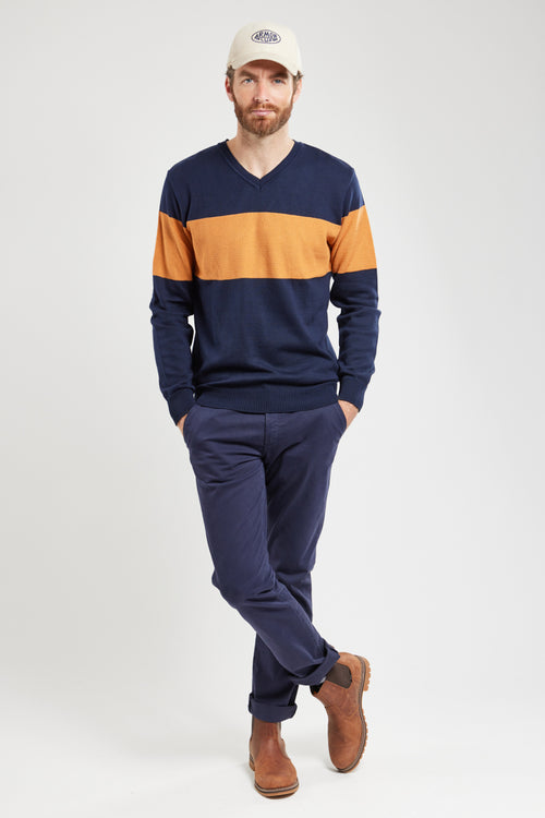 Two-colour jumper - cotton and acrylic - Armor-lux - 3