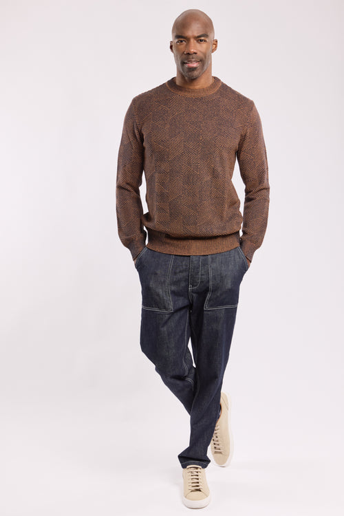 Structured pattern jumper - cotton and acrylic - Armor-lux - 3