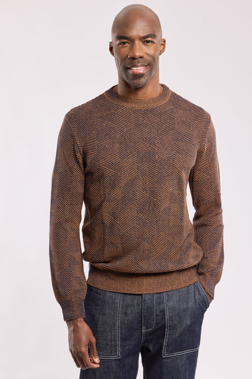 Structured pattern jumper - cotton and acrylic - Armor-lux - 1