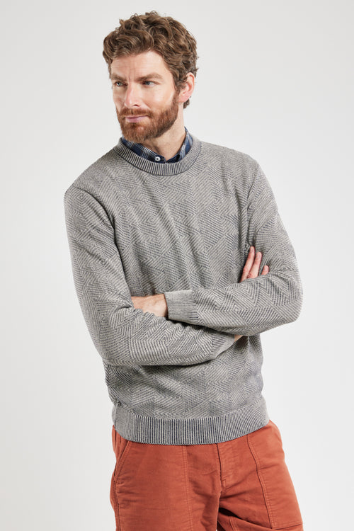 Structured pattern jumper - cotton and acrylic - Armor-lux - 1