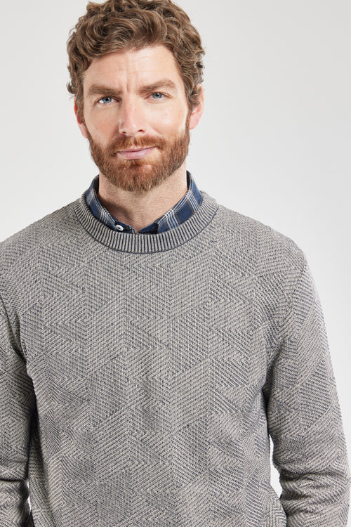 Structured pattern jumper - cotton and acrylic - Armor-lux - 2