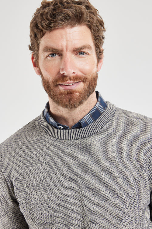 Structured pattern jumper - cotton and acrylic - Armor-lux - 4