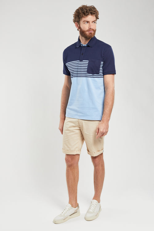 Two-colour striped cotton polo shirt - Armor-lux - 3