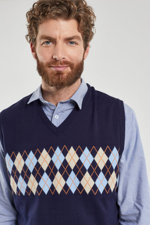 Pull sans manches motifs jacquards - coton - Armor-lux - 2