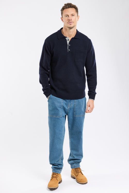 Button-neck sweater - wool - Armor-lux - 3