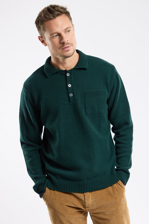 Button-neck sweater - wool - Armor-lux - 1