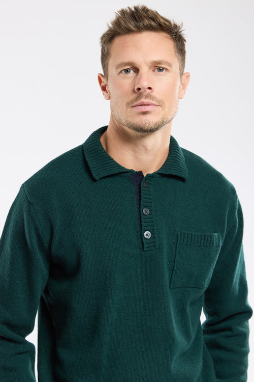 Pullover mit Button-Down-Kragen - Wolle - Armor-lux - 2