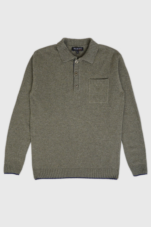 Pull col boutonné - laine - Armor-lux - 1