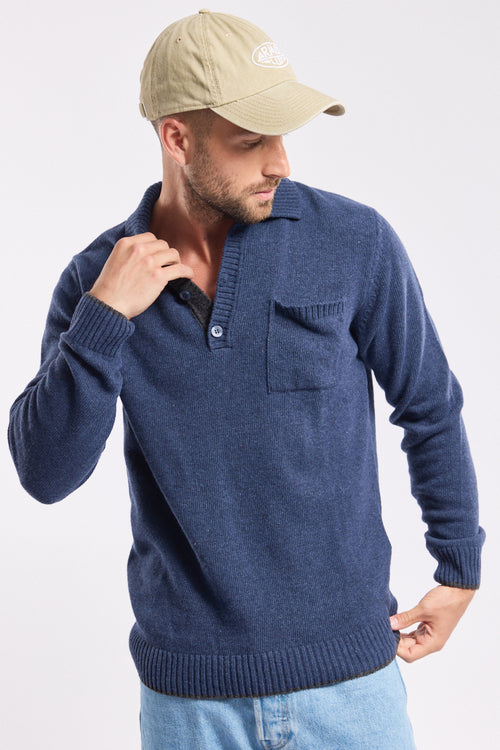 Button-neck sweater - wool - Armor-lux - 2