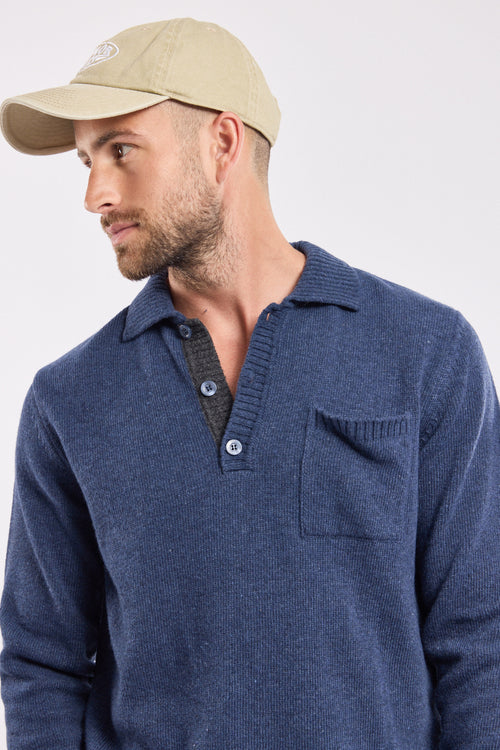 Button-neck sweater - wool - Armor-lux - 3