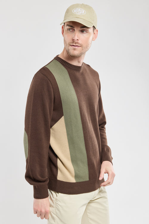 Jumper with elbow patches - cotton and wool - Armor-lux - 5