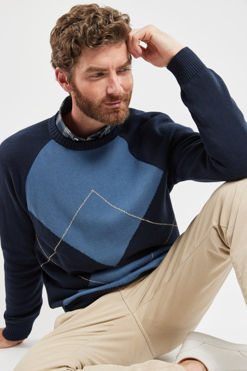 Pull jacquard - coton et laine - Armor-lux - 4