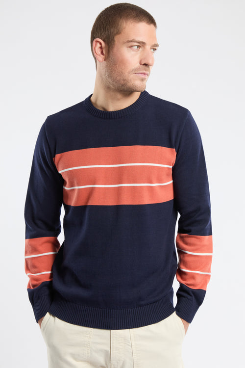Pull bicolore - coton - Armor-lux - 1