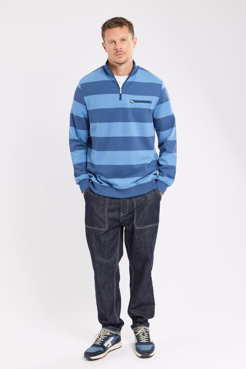 Sweat rayé col zippé - Armor-lux - 4