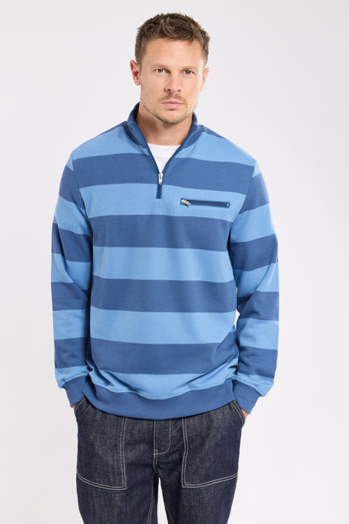 Sweat rayé col zippé - Armor-lux - 1