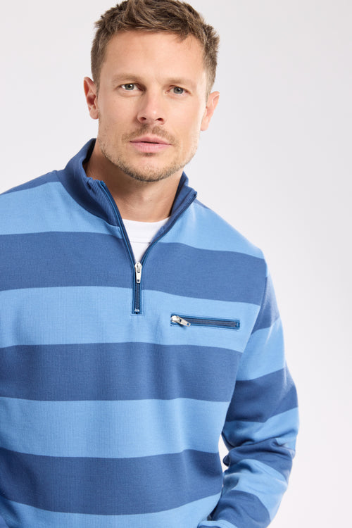 Sweat rayé col zippé - Armor-lux - 2