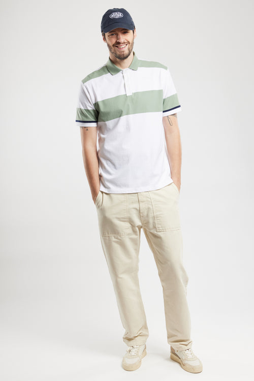 Wide stripe polo shirt - light cotton - Armor-lux - 4