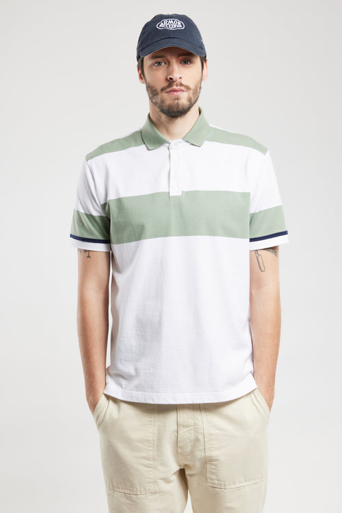 Wide stripe polo shirt - light cotton - Armor-lux - 1