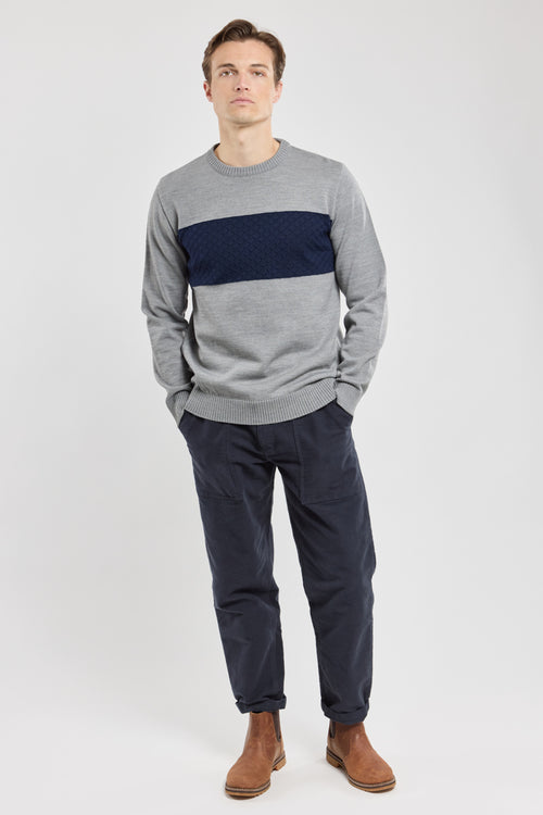 Pull empiècement fantaisie - laine - Armor-lux - 4