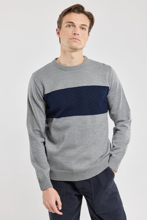 Pull empiècement fantaisie - laine - Armor-lux - 1