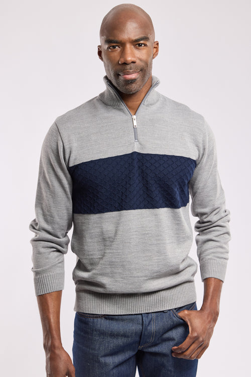 Pullover mit Trucker-Kragen - Wolle und Acryl - Armor-lux - 3