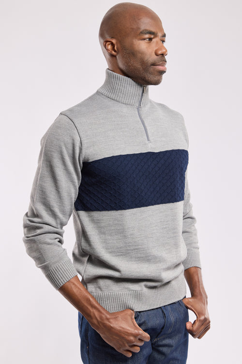 Pull col camionneur - laine et acrylique - Armor-lux - 1