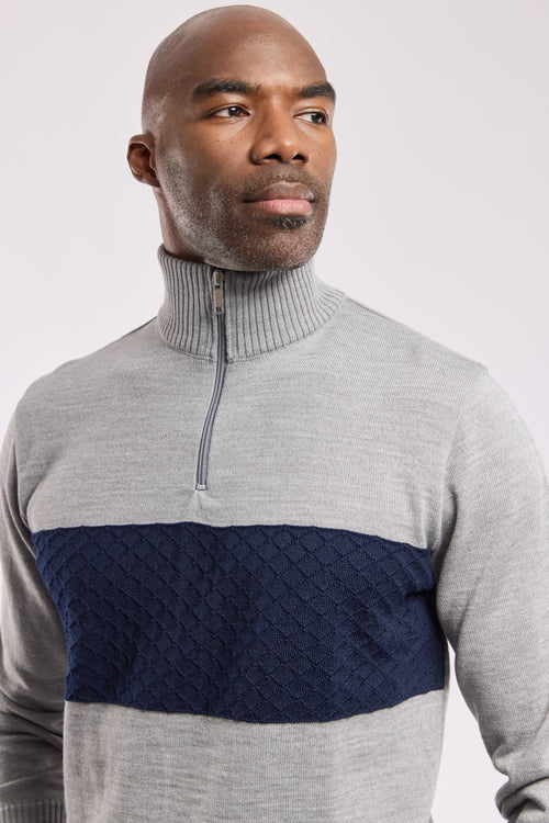 Pullover mit Trucker-Kragen - Wolle und Acryl - Armor-lux - 2