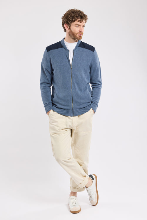 Zipped cardigan - cotton - Armor-lux - 1