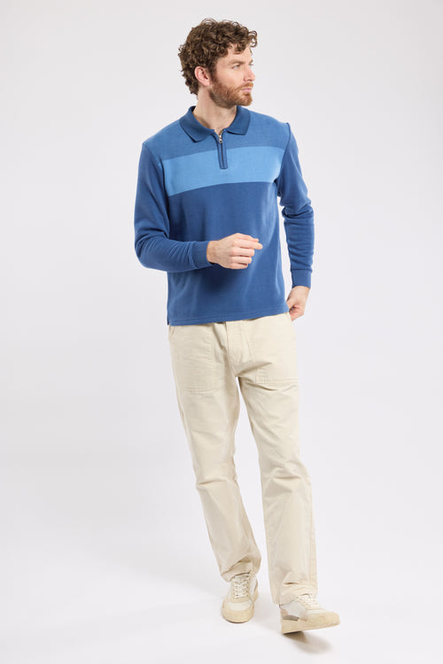 Long-sleeved polo shirt in selanik - Bérac - Armor-lux - 3