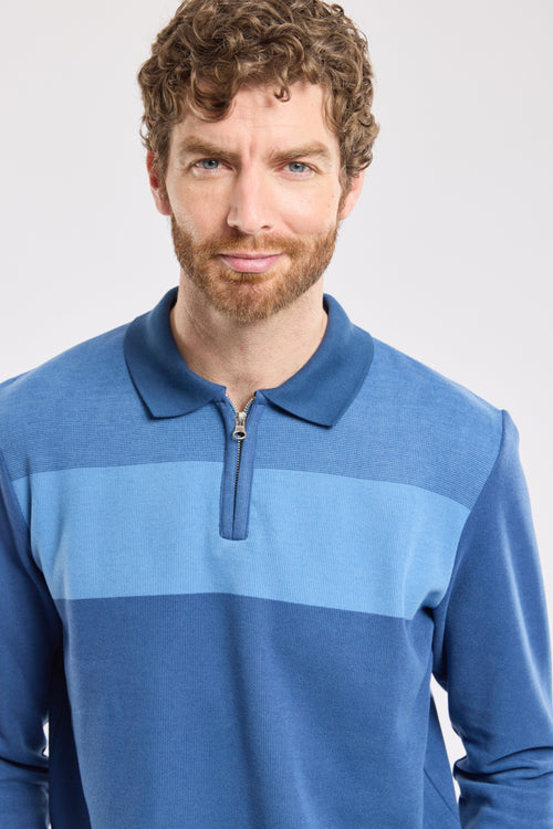 Long-sleeved polo shirt in selanik - Bérac - Armor-lux - 2