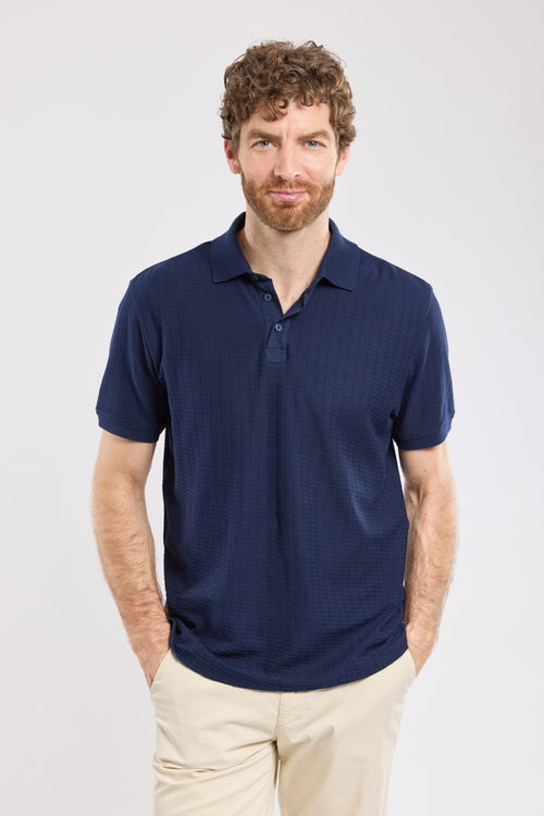 Textured polo shirt - cotton - Armor-lux - 1
