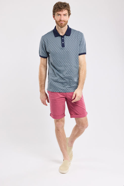 Polo shirt with geometric patterns - cotton - Armor-lux - 4