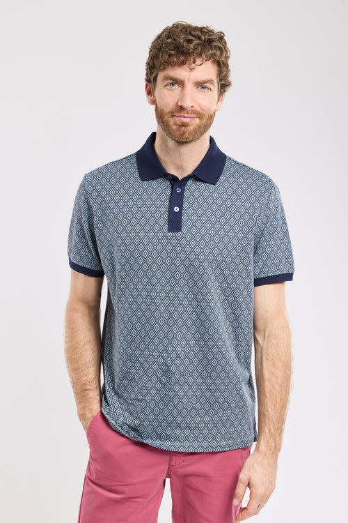 Polo motifs géométriques - coton - Armor-lux - 1