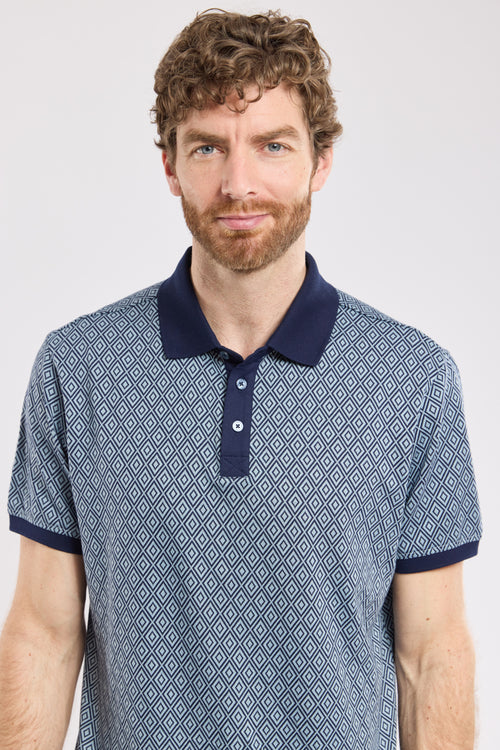 Polo motifs géométriques - coton - Armor-lux - 2