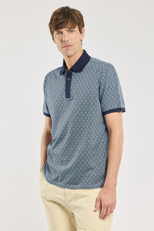 Polo motifs géométriques - coton - Armor-lux - 1