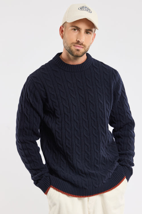 Cable-knit jumper - wool - Armor-lux - 1