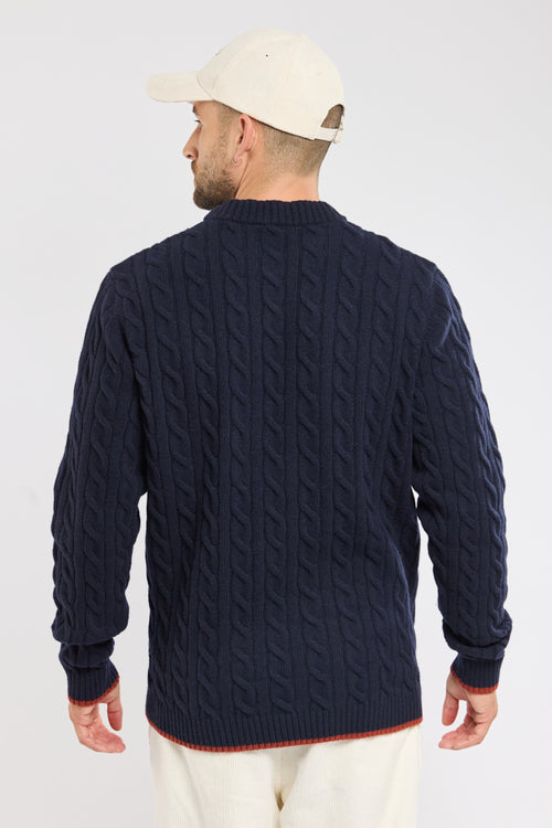 Cable-knit jumper - wool - Armor-lux - 4