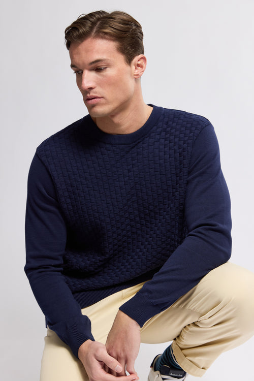 Pull maille fantaisie - coton - Armor-lux - 1