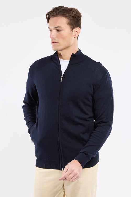 Zip-up cardigan - cotton - Armor-lux - 1