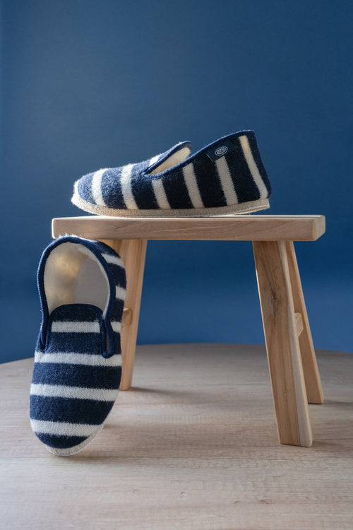 Chaussons rayés Maoutig du 44 au 48 - laine - Armor-lux - 2