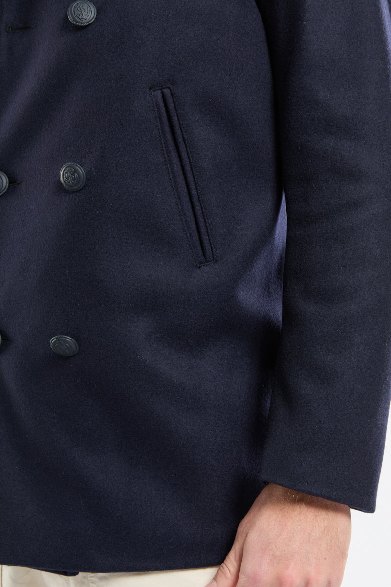 Cap Sizun Pea coat - wool - Men - Navire – Armor-lux