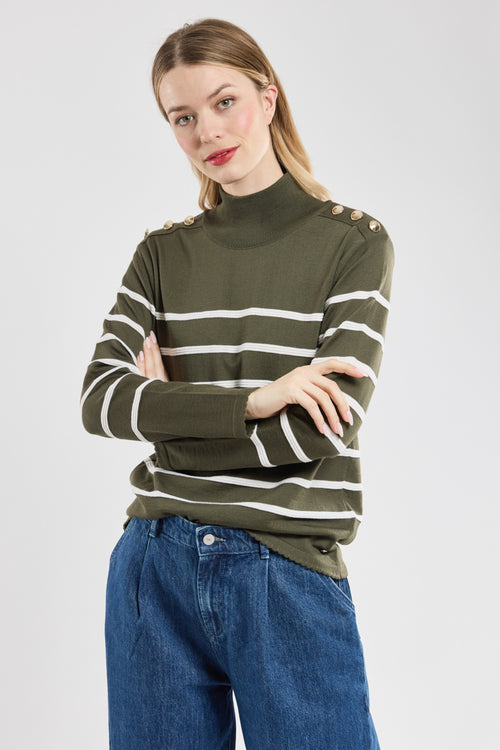 Gestreifter Pullover Edgar – Wolle - Armor-lux - 1