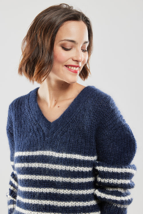 Pull rayé Laurette - mohair - Armor-lux - 5
