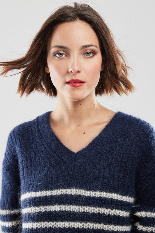 Pull rayé Laurette - mohair - Armor-lux - 2