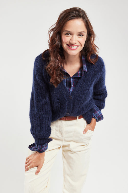Cardigan boutonné Arielle - mohair - Armor-lux - 5
