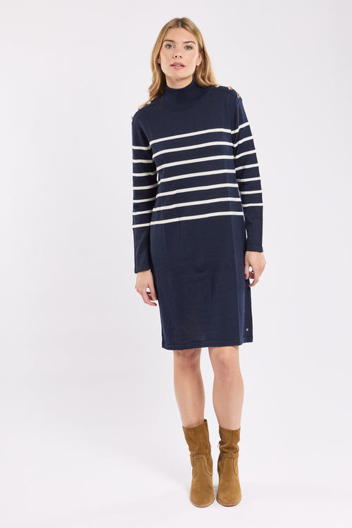 Gestreiftes Kleid Mona – Wolle - Armor-lux - 2