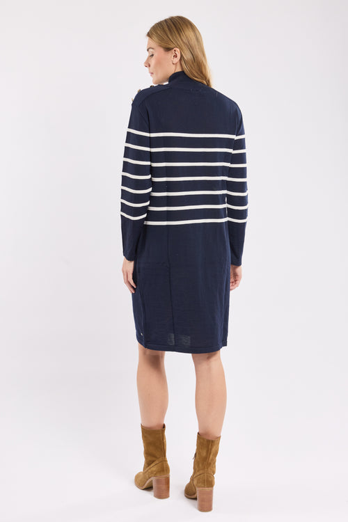 Gestreiftes Kleid Mona – Wolle - Armor-lux - 4