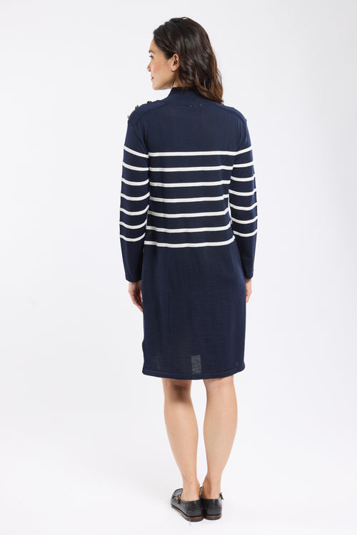 Gestreiftes Kleid Mona – Wolle - Armor-lux - 4