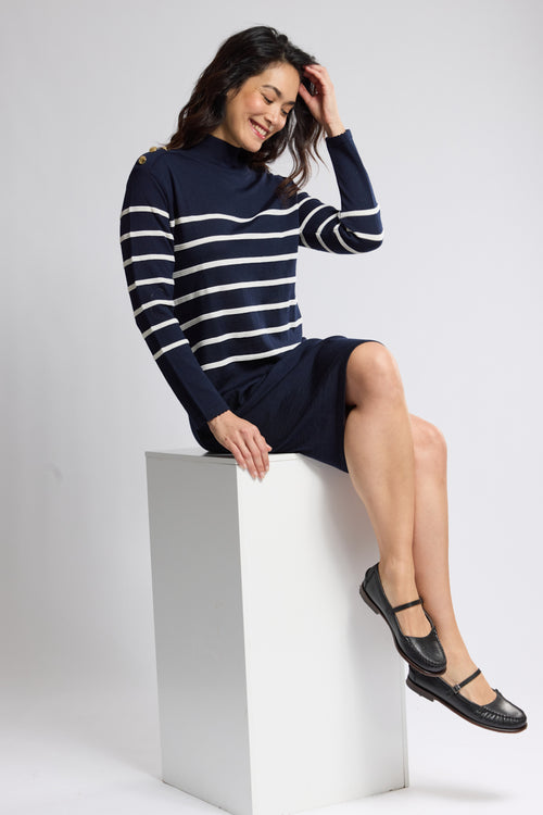 Robe rayée Mona - laine - Armor-lux - 1